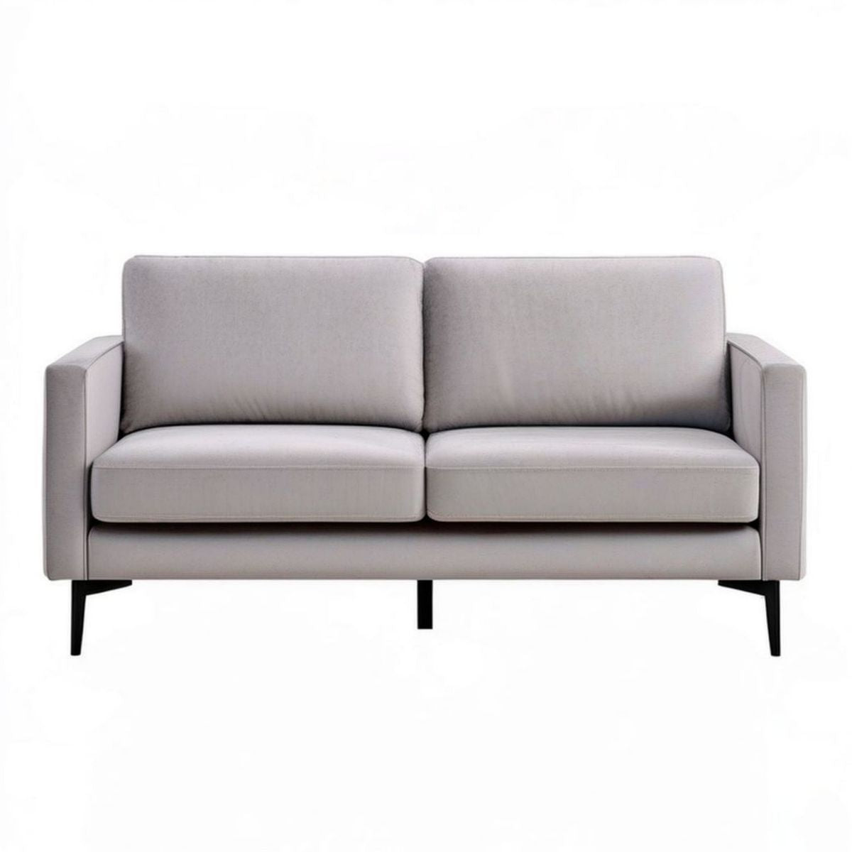 2-Sitzer-Sofa 160 x 85 x 82 cm Grau Polyester und Stahl