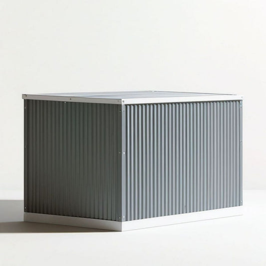 Aufbewahrungsbox aus verzinktem Stahl, Grau, 120 x 60 x 70 cm