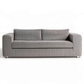 2-Sitzer-Sofa 170 × 85 × 78 cm aus grauem Polyester-Cord